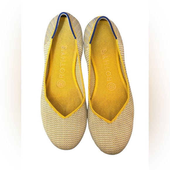 Rothy's The Flat Dandelion Triple Stitch Yellow Size 7 - Picture 6 of 6